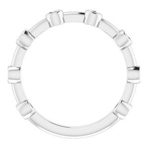 Bezel-Set Bar Ring