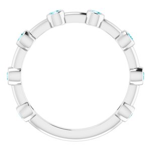 Bezel-Set Bar Ring