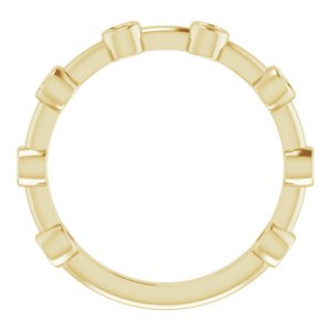 Bezel-Set Bar Ring