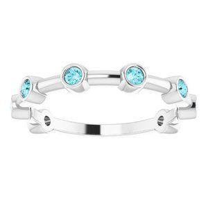 Bezel-Set Bar Ring