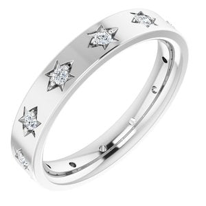 Platinum 1/5 CTW Natural Diamond Eternity Band Size 5