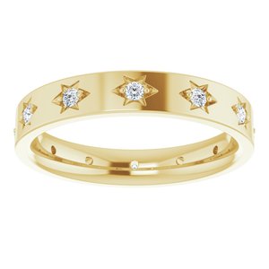 14K Yellow 1/5 CTW Natural Diamond Eternity Band Size 5