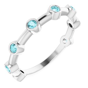 Bezel-Set Bar Ring