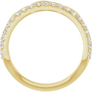 14K Yellow Gold 1/4 CTW Natural Diamond Infinity-Inspired Stackable Ring