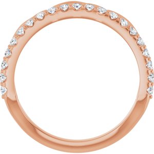 14K Rose Gold 1/4 CTW Natural Diamond Infinity-Inspired Stackable Ring