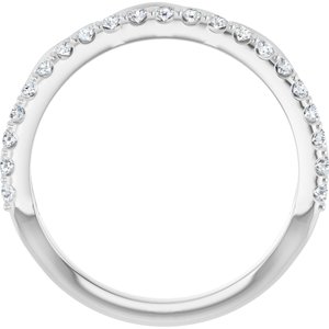 14K White Gold 1/4 CTW Natural Diamond Infinity-Inspired Stackable Ring