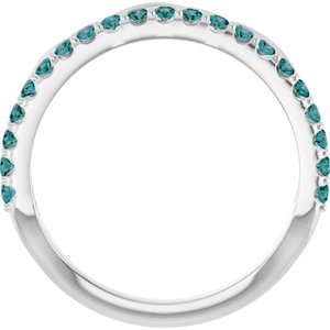 Sterling Silver Natural Alexandrite Infinity-Inspired Stackable Ring