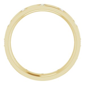 14K Yellow 1/6 CTW Natural Diamond Eternity Band Size 6.5