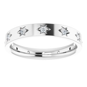 Platinum 1/6 CTW Natural Diamond Eternity Band Size 6.5