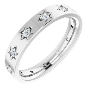 Platinum 1/5 CTW Natural Diamond Eternity Band Size 4.5