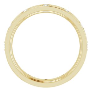 14K Yellow 1/5 CTW Natural Diamond Eternity Band Size 4.5