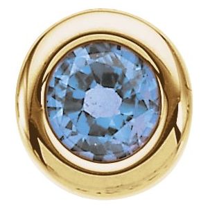 14K Yellow Gold 4 mm Imitation Aquamarine Pendant