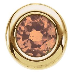14K Yellow Gold 4 mm Imitation Citrine Pendant
