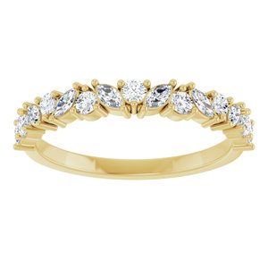 14K Yellow 1/2 CTW Lab-Grown Diamond Anniversary Band
