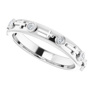 Bezel-Set Cross Ring