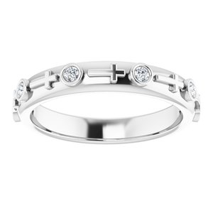 Bezel-Set Cross Ring