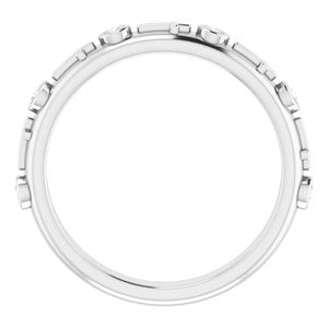 Bezel-Set Cross Ring