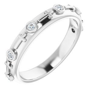 Bezel-Set Cross Ring