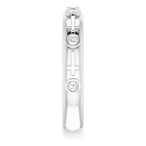 Bezel-Set Cross Ring