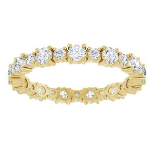 14K Yellow 1 1/5 CTW Lab-Grown Diamond Eternity Band Size 7