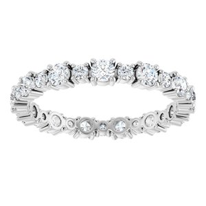 14K White 1 1/5 CTW Lab-Grown Diamond Eternity Band Size 7