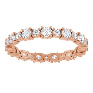 14K Rose 1 1/5 CTW Lab-Grown Diamond Eternity Band Size 7
