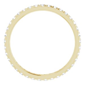 14K Yellow Gold 1/2 CTW Lab-Grown Diamond French-Set Eternity Band Size 3