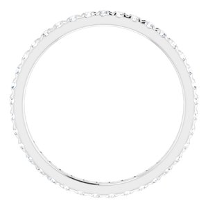Platinum 5/8 CTW Lab-Grown Diamond  French-Set Eternity Band Size 6