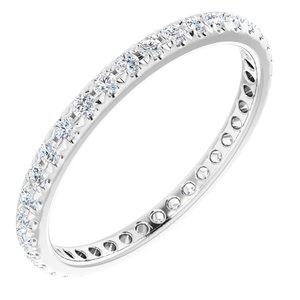 Platinum 1/2 CTW Lab-Grown Diamond  French-Set Eternity Band Size 5
