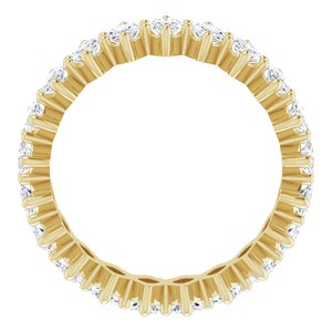 14K Yellow Gold 2 3/4 CTW Natural Diamond Eternity Band Size 4