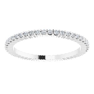 14K White Gold 1/6 CTW Lab-Grown Diamond Eternity Band Size 4