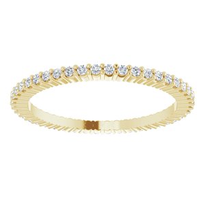 10K Yellow Gold 1/6 CTW Natural Diamond Eternity Band Size 4