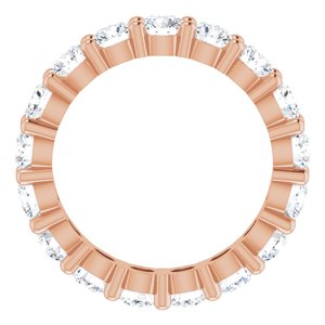 10K Rose Gold 2 CTW Natural Diamond Eternity Band Size 4