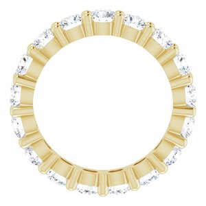 14K Yellow Gold 2 CTW Lab-Grown Diamond Eternity Band Size 4