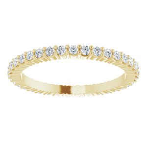 14K Yellow Gold 1/3 CTW Lab-Grown Diamond Eternity Band Size 4