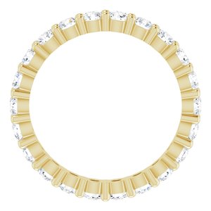 10K Yellow Gold 7/8 CTW Natural Diamond Eternity Band Size 4