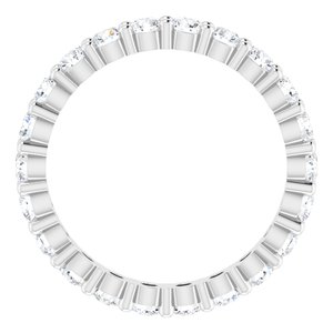 10K White Gold 7/8 CTW Natural Diamond Eternity Band Size 4