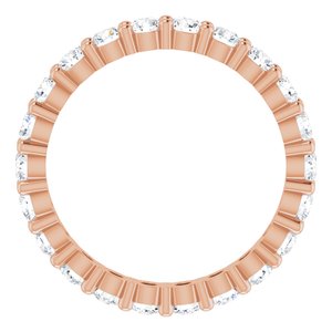10K Rose Gold 7/8 CTW Natural Diamond Eternity Band Size 4