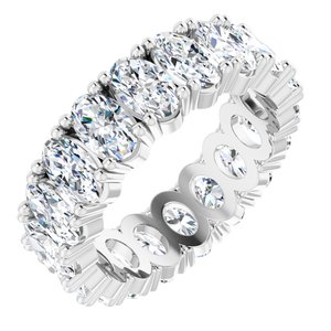14K White Gold 4 1/2 CTW Natural Diamond Eternity Band Size 4