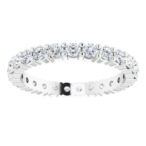 10K White Gold 3/4 CTW Lab-Grown Diamond Eternity Band Size 4