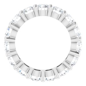 10K White Gold 3 5/8 CTW Natural Diamond Eternity Band Size 4