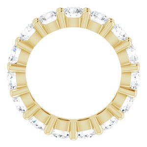 10K Yellow Gold 3 5/8 CTW Natural Diamond Eternity Band Size 4