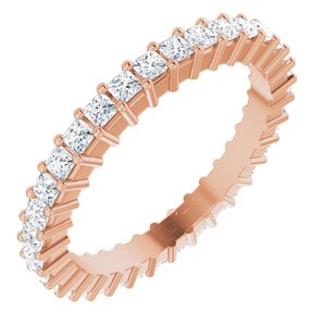10K Rose Gold 3/4 CTW Natural Diamond Eternity Band Size 4