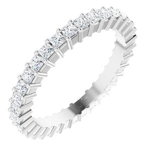 14K White Gold 3/4 CTW Lab-Grown Diamond Eternity Band Size 4