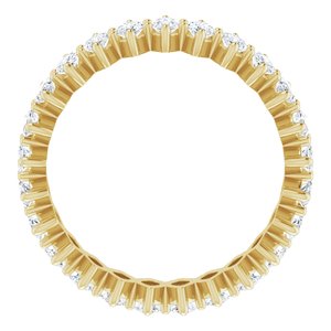 14K Yellow Gold 1 3/4 CTW Natural Diamond Eternity Band Size 4