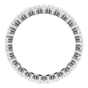 14K White Gold 1 3/4 CTW Natural Diamond Eternity Band Size 4