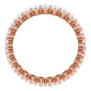 14K Rose Gold 1 3/4 CTW Natural Diamond Eternity Band Size 4