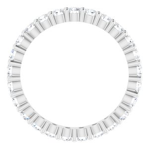 10K White Gold 3/4 CTW Lab-Grown Diamond Eternity Band Size 4