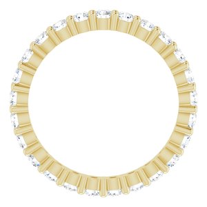 10K Yellow Gold 3/4 CTW Lab-Grown Diamond Eternity Band Size 4