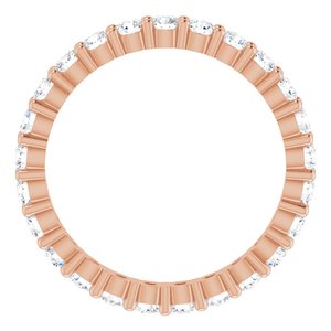 10K Rose Gold 3/4 CTW Lab-Grown Diamond Eternity Band Size 4